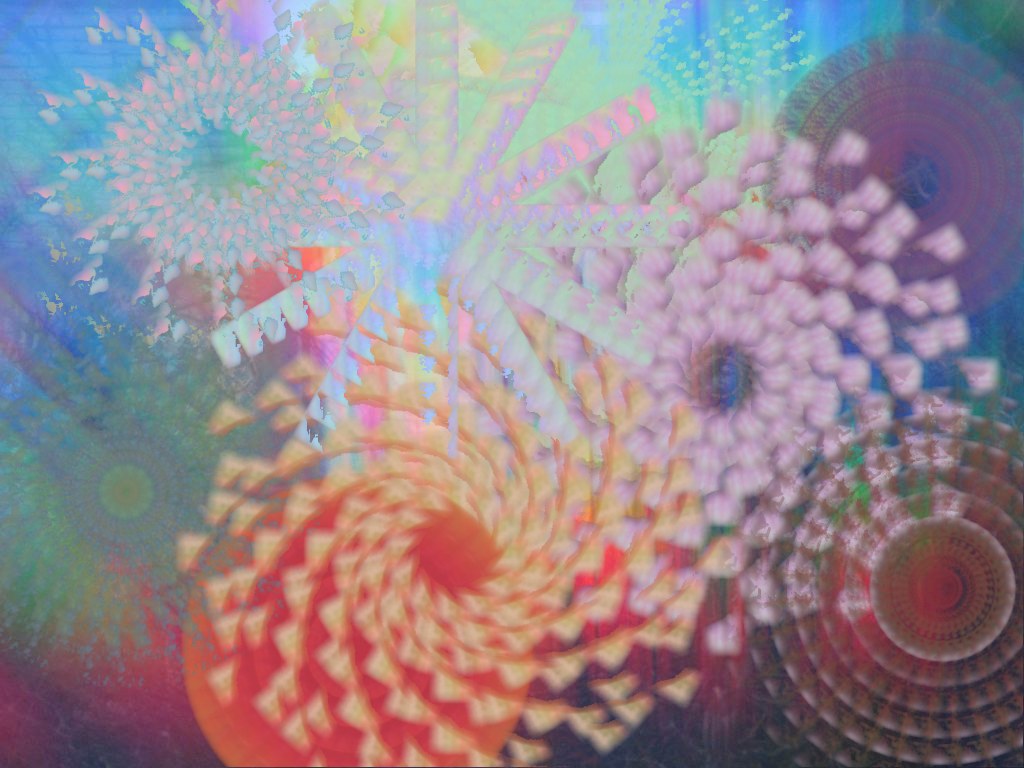 Liquib Stenciled, Cloned Blooms